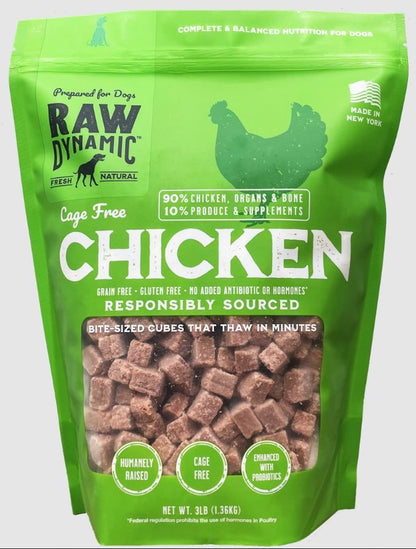 Raw Dynamic Frozen Chicken Dog Food