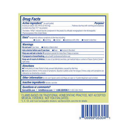 Arsenicum Album 30c - Diarrhea & Vomiting Relief