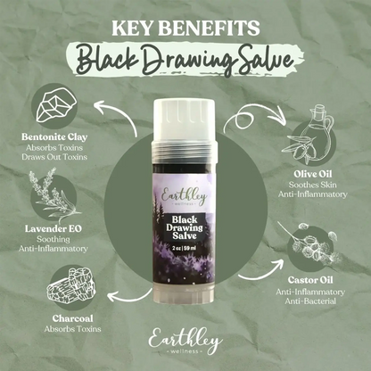 Earthley Black Drawing Salve 2oz