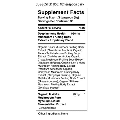 Deep Immune Health Mushroom Powder