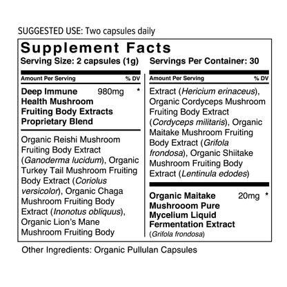 Deep Immune Health Mushroom Capsules