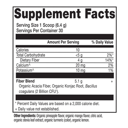 Organic Fiber Pineapple Mango Flavor