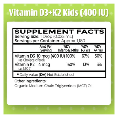 Vitamin D3 and K2 (400IU)  tincture