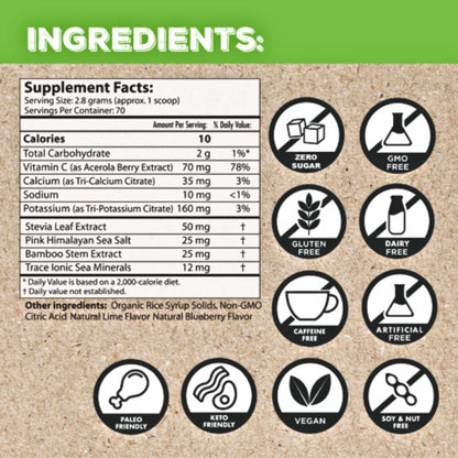 Electrolytes Powder - Lime Blueberry