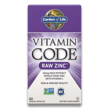 Vitamin Code Whole Food Raw Zinc 30mg