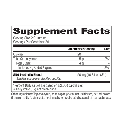 SBO Probiotics Gummies - Berry