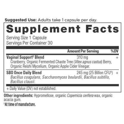 SBO Probiotics 25billion - Vaginal