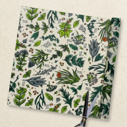 Bees Wrap Reusable Beeswax Food Wrap Roll - Herb Garden