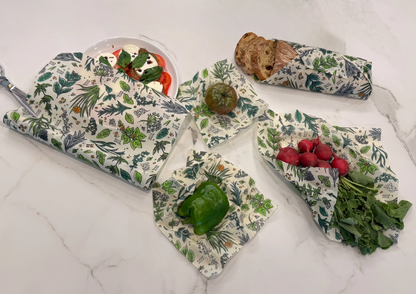 Bees Wrap Reusable Beeswax Food Wrap Roll - Herb Garden
