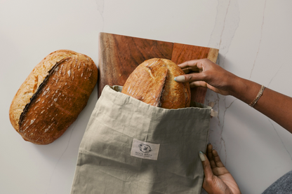 Bees Wrap Reusable Beeswax Lined Artisan Bread Bag - Natural