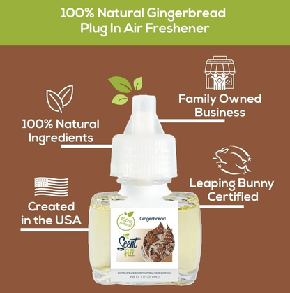 100% Natural Gingerbread Plug In Refill