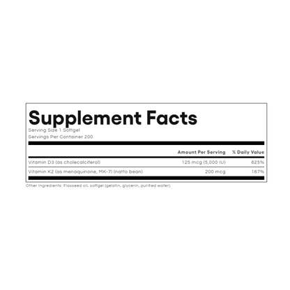 Vitamin D3 5000 & K2 200