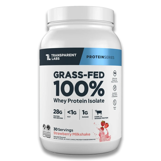 100% Grass-Fed Whey Protein Isolate - Strawberry Milkshake