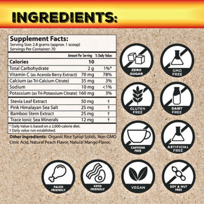 Electrolyte Powder - Sunrise Peach Mango