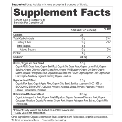Organic Super Greens - Watermelon