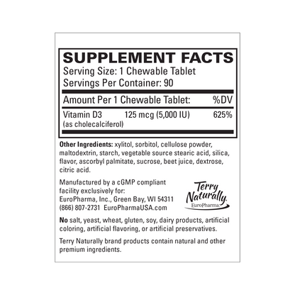 Vitamin D3 5000IU Chewable