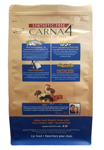Synthetic Free Cat Food - Chicken Formula
