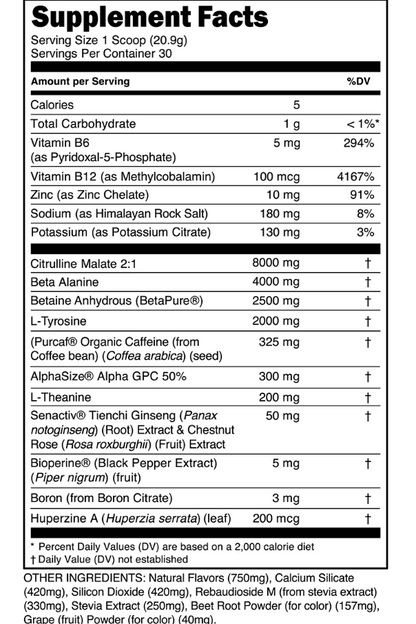Bulk Black Pre-Workout - Black Cherry