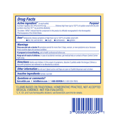 Aconitum Napellus 30c - Fever Relief