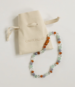 Baltic Sea Amber and Natural Gemstone Baby Necklace