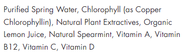 Chlorophyll Water