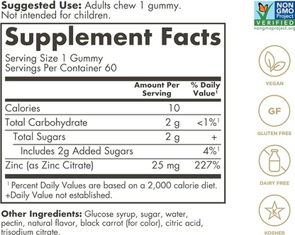 Zinc Gummies - Mixed Fruit