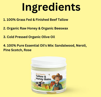 Tallow & Honey Balm - Essential Oils