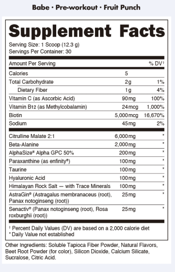 Babe Pre-Workout - Fruit Punch