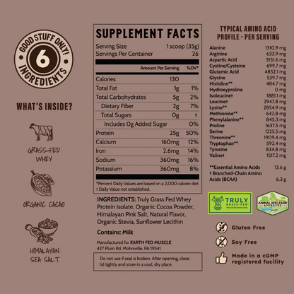 Dark Chocolate Sea Salt Whey Protein Powder