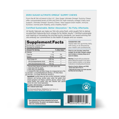 Zero Sugar Ultimate Omega Gummy Chews