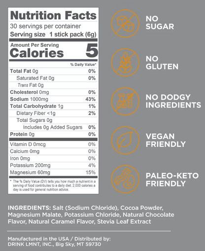 Chocolate Caramel Electrolyte Packet