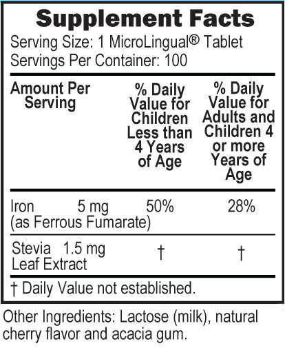 Children’s Iron 5 mg (as Ferrous Fumarate)
