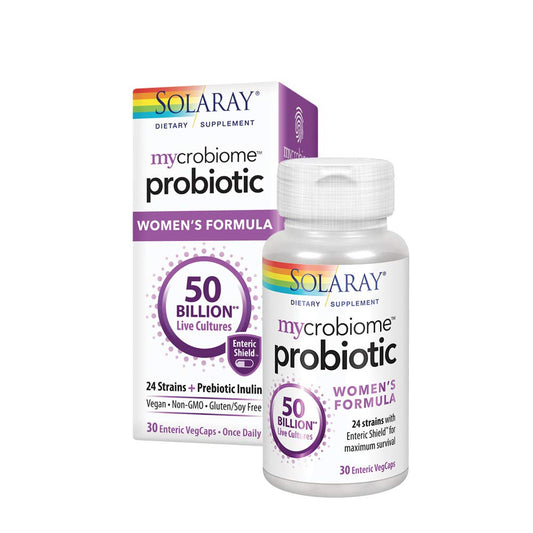 Solaray Sola Mycrobiome® Women’s Probiotic – 50 Billion CFU | 30 Capsules | Pre Post & Probiotics
