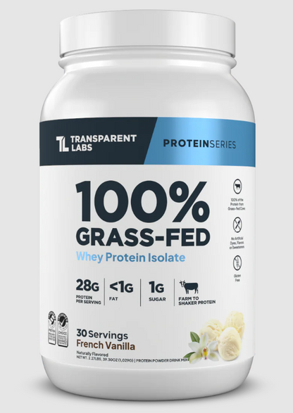100% Grass Fed Whey Protein - French Vanilla