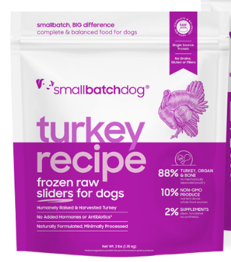Frozen Turkey Sliders (dog)