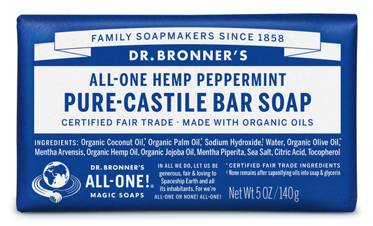 All-One Hemp Pure Castile Bar Soap - Peppermint