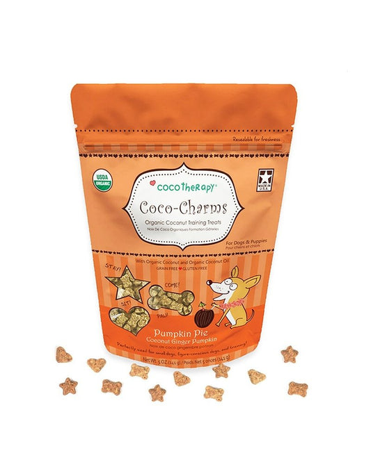 Coco-Charms Organic Dog Training Treats - Pumpkin Pie Coconut Ginger Pumpkin