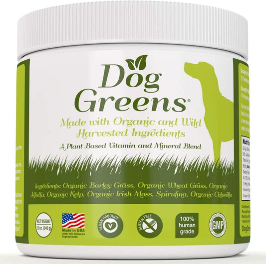 Dog Greens made with Organic and Wild Harvested Ingredients