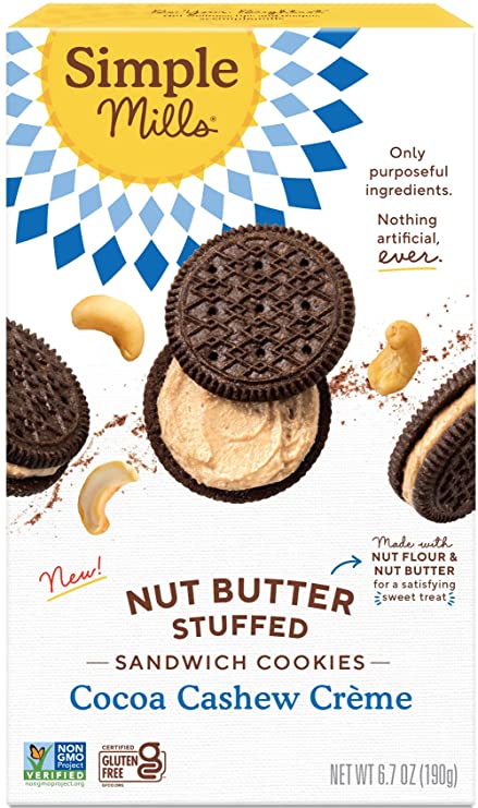 Nut Butter Stuffed Cocoa Cashew Cookies