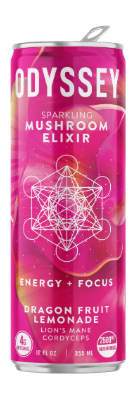 Dragonfruit Lemonade Sparkling Mushroom Elixir