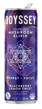 Sparkling Mushroom Elixir Drink - Blackberry Lemon Twist