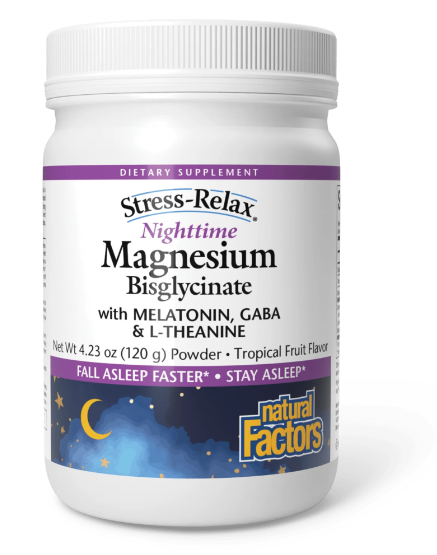 Stress-Relax Nighttime Magnesium Bisglycinate Powder