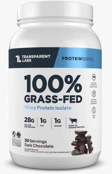 100% Grass-Fed Whey Protein Isolate  - Dark Chocolate