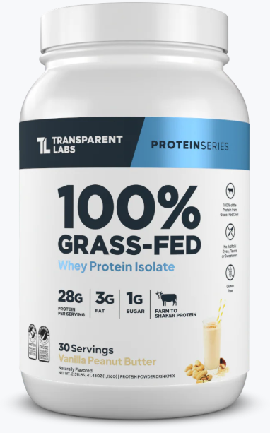 100% Grass-Fed Whey Protein Isolate  - Vanilla Peanut Butter