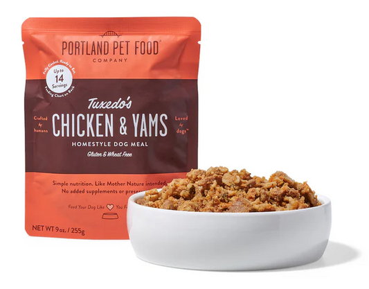 Tuxedo's Chicken & Yams Homestyle Dog Meal