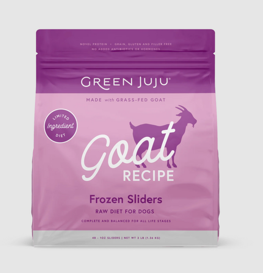 Raw Frozen Goat Recipe Patties for Dogs