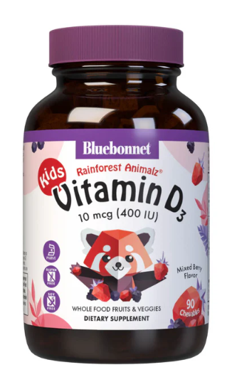 Rainforest Animalz Vitamin D3 400IU - Mixed Berry