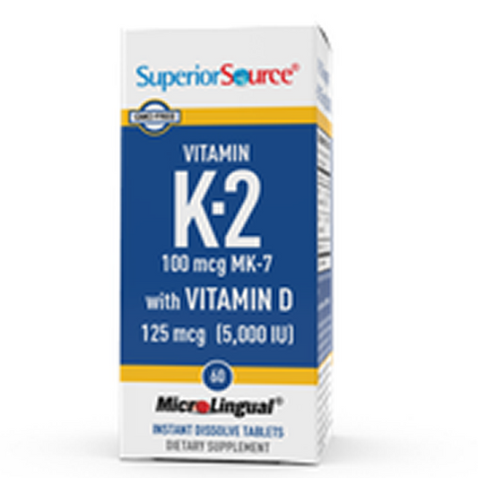 Vitamin K2 100 Mcg (mk7) With Vitamin D 125 Mcg (5000 Iu)