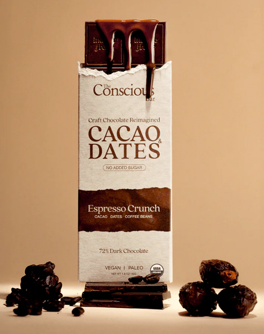 Date Sweetened Dark Chocolate - Espresso Crunch