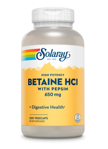 High Potency HCL with Pepsin 650mg